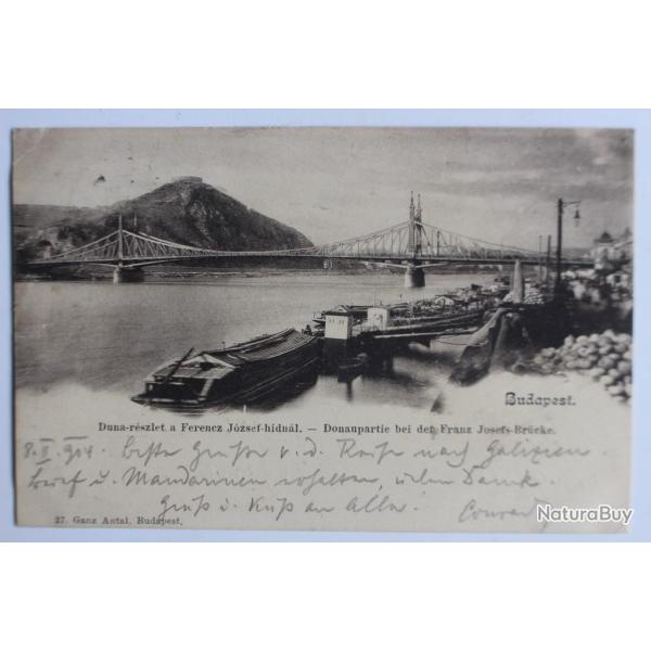 Carte postale ancienne Budapest Hongrie Duna-r�szlet Ferenez