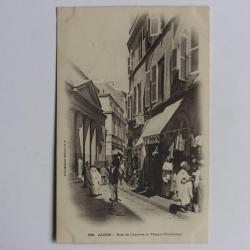 Carte postale ancienne Alger Rue de Chartres Temple Protestant Algérie