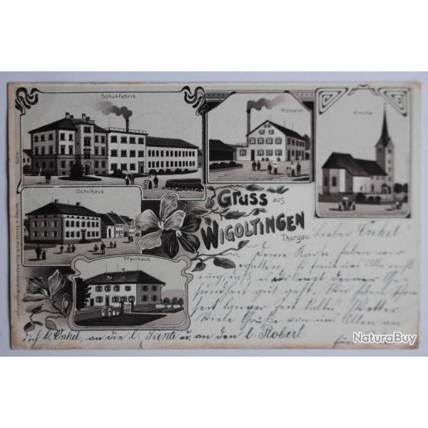 Carte postale ancienne Gruss aus Wigoltingen Suisse