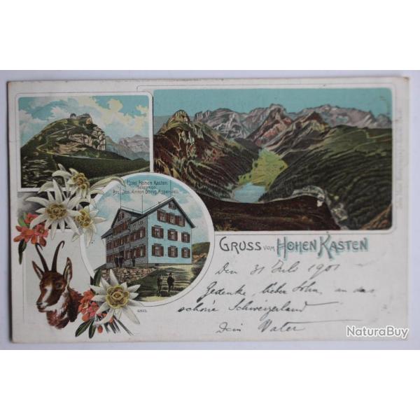Carte postale ancienne Gruss vom Hohen Kasten Suisse