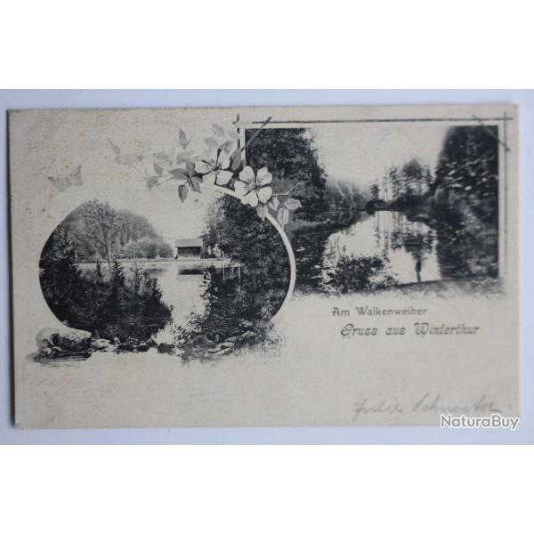 Carte postale ancienne Gruss aus Winterthur Suisse