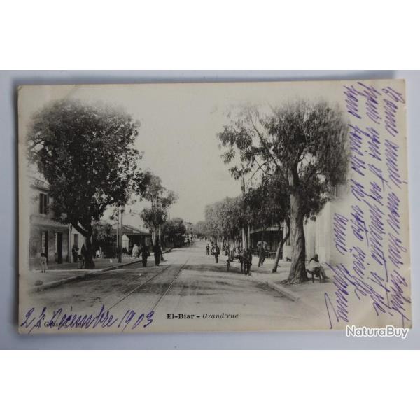 Carte postale ancienne El-Biar Grand'rue Alg�rie