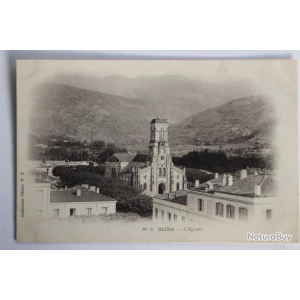 Carte postale ancienne Blida L'�glise Alg�rie