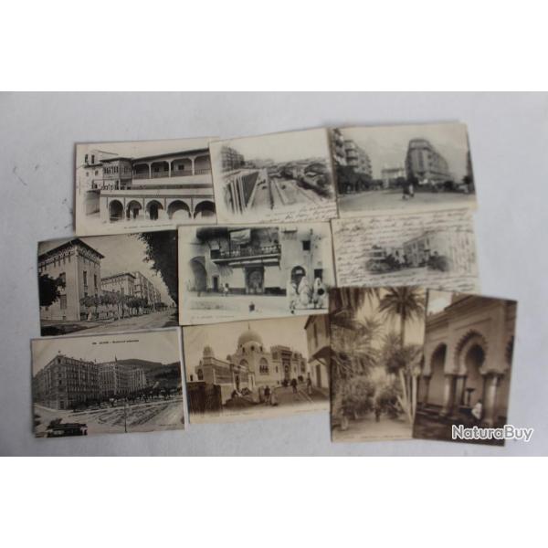 Lot 10 Cartes postales anciennes Alger Alg�rie