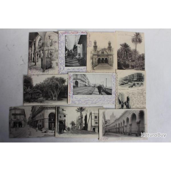 Lot 10 Cartes postales anciennes Alger Alg�rie