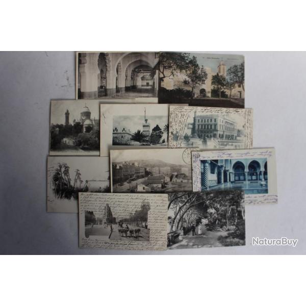 Lot 10 Cartes postales anciennes Alger Alg�rie