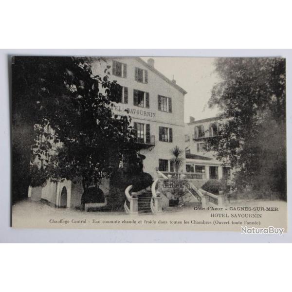 Carte postale ancienne Cagnes-sur-Mer H�tel Savournin