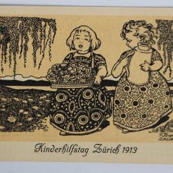 Carte postale ancienne illustrée Zurich 1913 Suisse