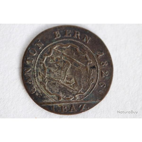 Monnaie 1 Batzen 1826 canton Berne Suisse