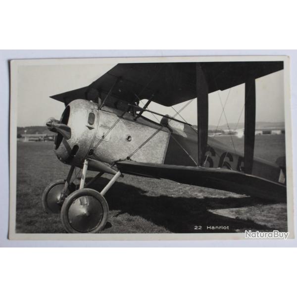 Carte postale ancienne Avion Hanriot Suisse