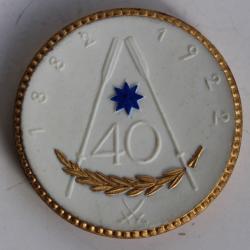 Médaille porcelaine Meissen 40 ans Ruderclub Neptun Allemagne 1922