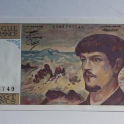 Billet 20 Francs Debussy type 1980 France T.006 neuf