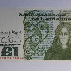 Billet 1 Livre Irlande 1982 neuf