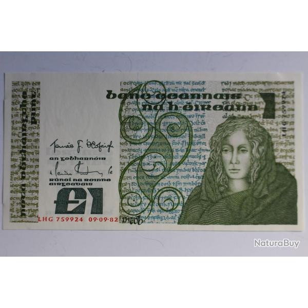 Billet 1 Livre Irlande 1982 neuf