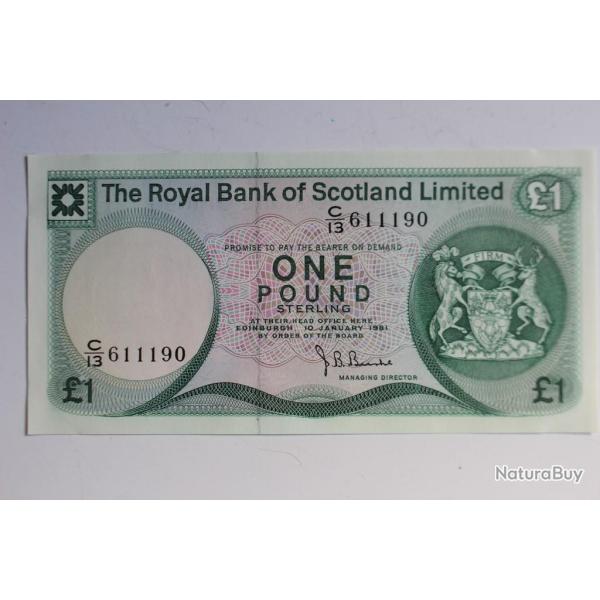 Billet 1 Pound �cosse 1982 neuf