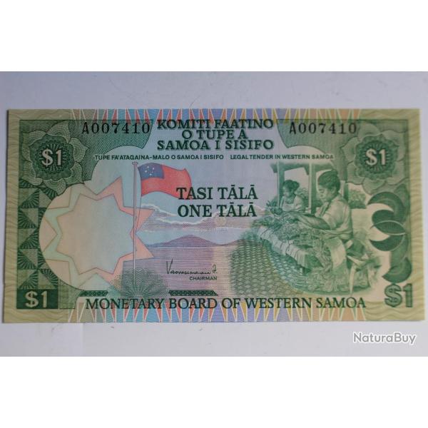 Billet 1 Tala Samoa occidentales 1980 neuf