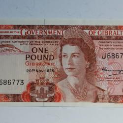 Billet 1 Pound Gibraltar 1975 neuf