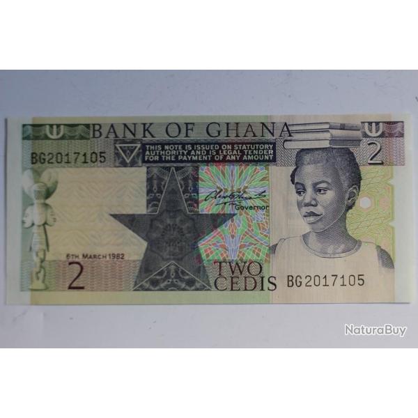 Billet 2 Cedis Ghana 1982 neuf