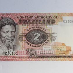 Billet 2 Emalangeni Swaziland 1984 neuf