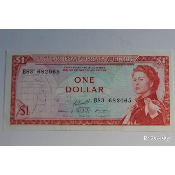 Billet 1 Dollar �tats des cara�bes orientales 1985-1987 pr. neuf
