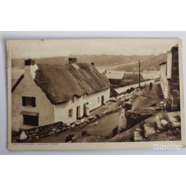 Carte postale ancienne Angleterre Old cottage Sennen Cove