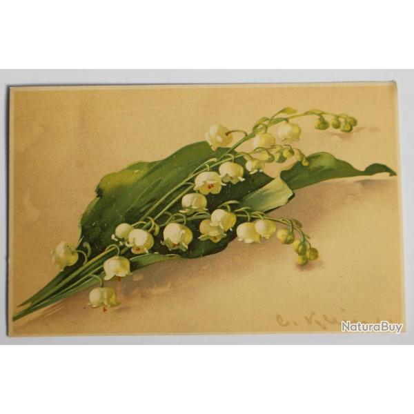 Carte postale ancienne illustrateur Meissner & Buch Muguet