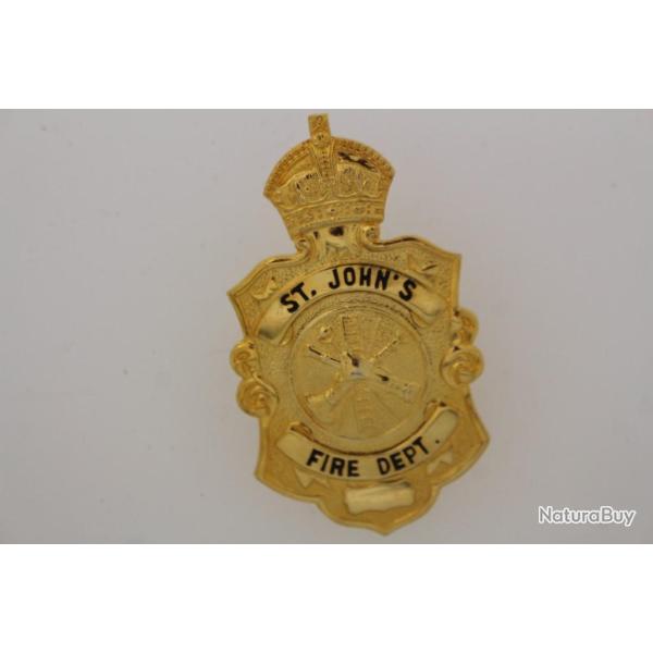 Insigne pompiers St John's Fire dept. Canada Badge Firefighters