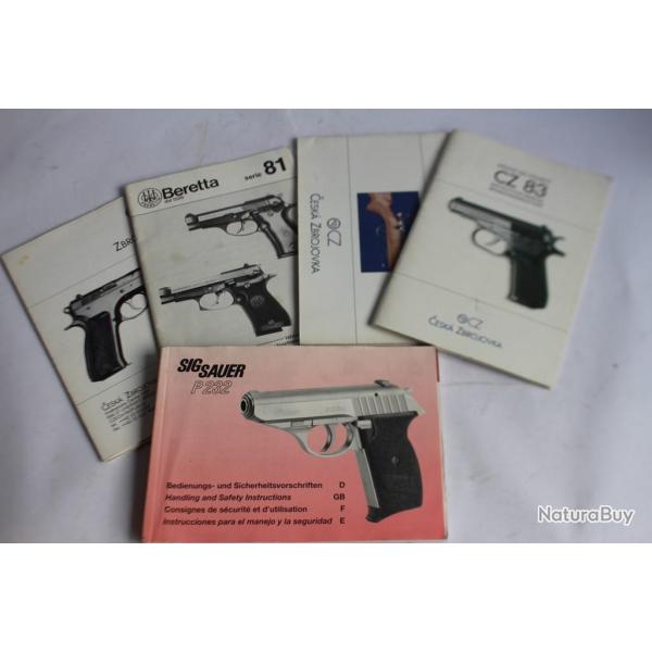 Manuels d'instruction pistolet Cesk� zbrojovka Beretta Sig Sauer Armes