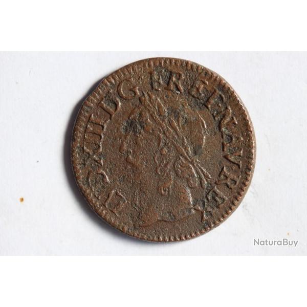 Monnaie Double tournois 1643 Louis XIII Le Juste