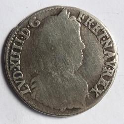 Monnaie argent Louis XIV quart d'&eacute;cu 1651