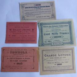 Anciens Billets de Loterie et Tombola Suisse