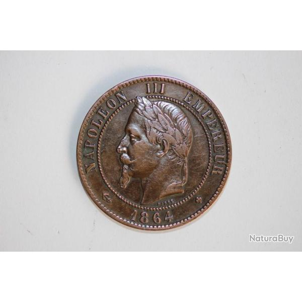 Monnaie dix centimes 1863 BB Napol�on III