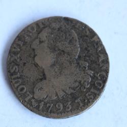 Monnaie 6 deniers type François 1793 T France