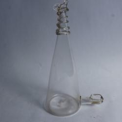 Abreuvoir à oiseaux verre soufflé XIXe siècle Art populaire