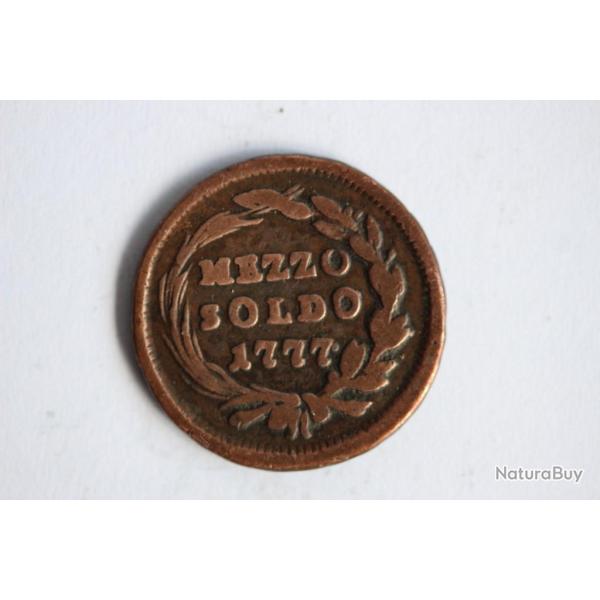 Monnaie 1/2 Soldo Lombardie Italie 1777