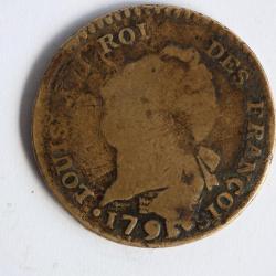 Monnaie Louis XVI 30 sols type FRANCOIS 1791 I - Faux d'époque