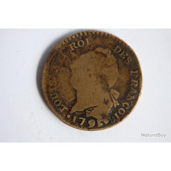 Monnaie Louis XVI 30 sols type FRANCOIS 1791 I - Faux d'�poque