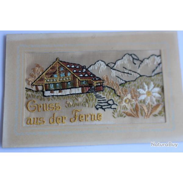 Carte postale Suisse Gruss aus der Ferme soie brod�e