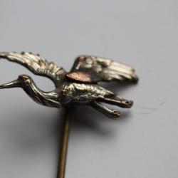 Épingle à cravate oiseau bécasse chasse