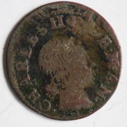 Monnaie Charles II de Gonzague Denier tournois Principaut&eacute; d'Arches