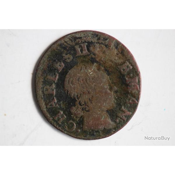 Monnaie Charles II de Gonzague Denier tournois Principaut� d'Arches