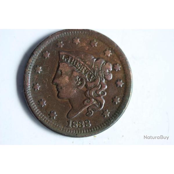 Monnaie One Cent 1838 United States of America