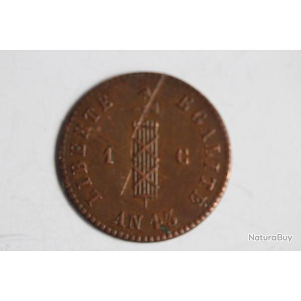 Monnaie Ha�ti 1 centime faisceau 1846 an 43