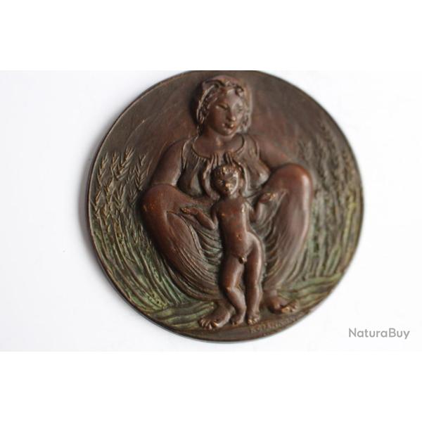 M�daille bronze art d�co Francesco GIANNONE