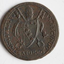 Monnaie Vatican 1 baiocco pape Pie VII 1802 États pontificaux