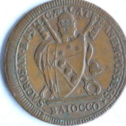Monnaie Vatican 1 baiocco pape Pie VII 1801 États pontificaux