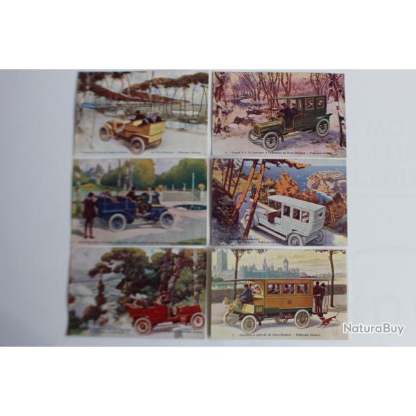 S�rie 6 cartes postales automobiles de Dion-Bouton Puteaux (Seine)
