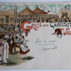 Carte postale Allemagne Gruss vom Cannstatter Volksfest fête forraine