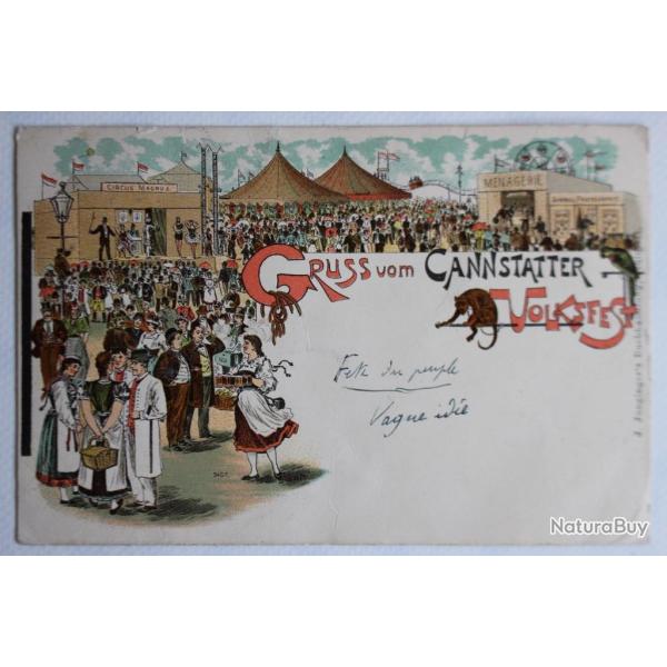 Carte postale Allemagne Gruss vom Cannstatter Volksfest f�te forraine