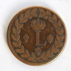 Monnaie Louis XVIII 1 décime au L couronnée 1815 BB